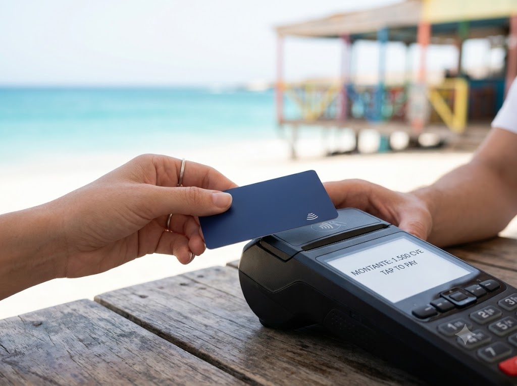 Pagamento contactless com cartão BAICV